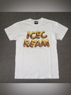 ICECREAM Gold Plated SS White Graphic Tee